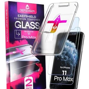Defense Slim Premium Tempered Glass Shield for iPhone 11 Pro Max TWIN PACK NWT